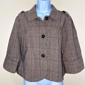Vintage Miss Lili Women's  Blazer Jacket Brown XL